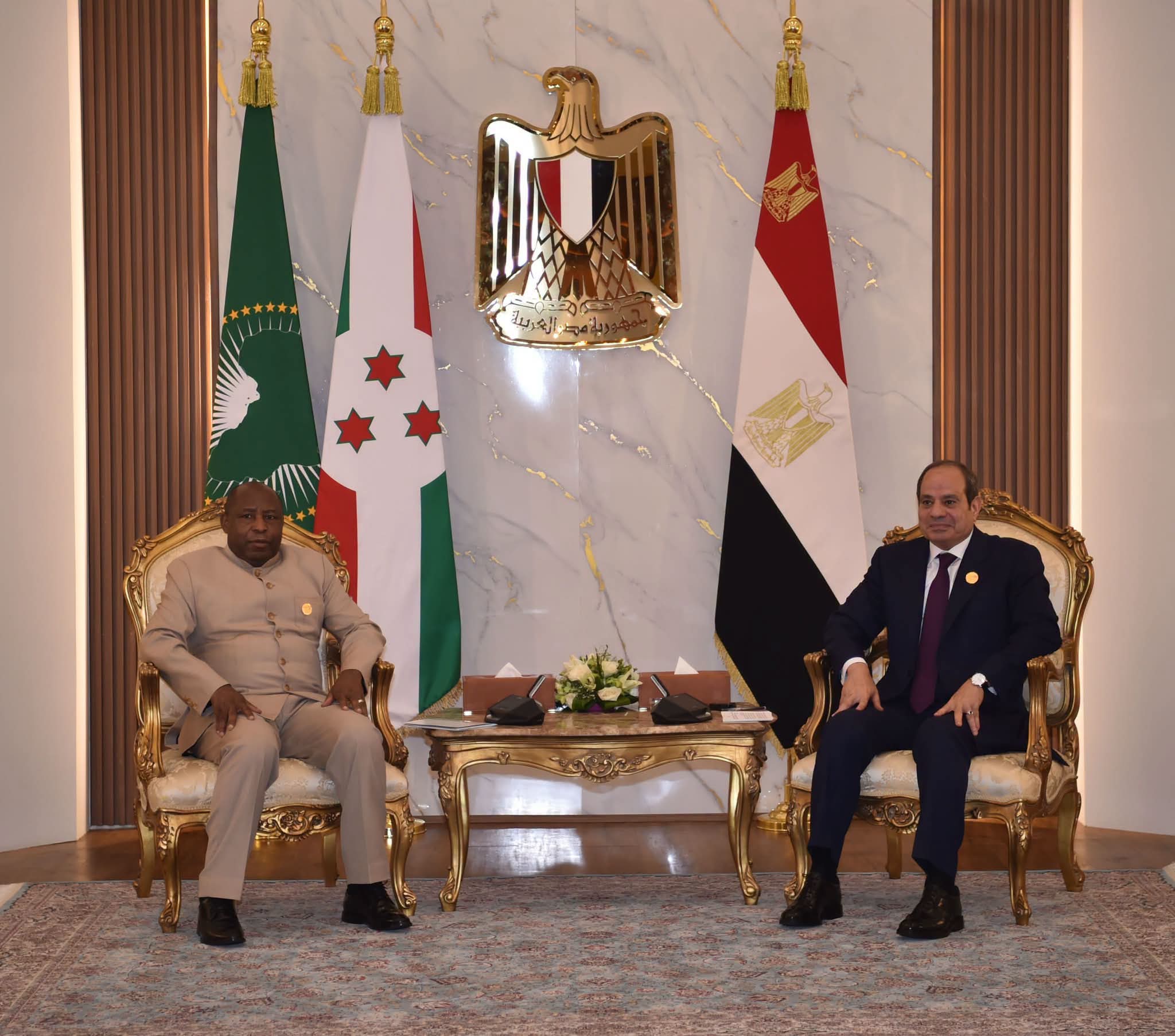 استقبل الرئيس عبد الفتاح السيسي إيفاريست ندايشيمي، رئيس جمهورية بوروندي